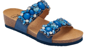 CALZATURA PALAU 2 STRAPS MICROFIBRE+STONES W BLUE 37 - farmaidea24.com