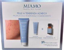 MIAMO 3 CVS 2025 COFANETTO TENDENZA ACNEICA ACNEVER CREAM + AHA/BHA PURIFYING CLEANSER + SALICYLIC ACID EXFOLIATOR 2% 10 ML - farmaidea24.com