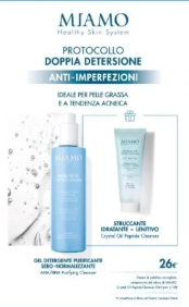 MIAMO 2025 PROTOCOLLO DOPPIA DETERSIONE ANTI IMPERFEZIONI AHA/BHA PURIFYING CLEANSER + MINI CRYSTAL OIL PEPTIDE CLEANSER 50 ML - farmaidea24.com