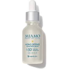 MIAMO LONGEVITY PLUS AGING DEFENSE SUNSCREEN DROPS SOFT GOLD 30 ML - farmaidea24.com