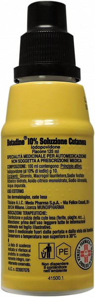 BETADINE*SOLUZ CUT 125ML 10% - farmaidea24.com