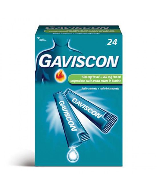 GAVISCON*24BUST 500+267MG/10ML - farmaidea24.com