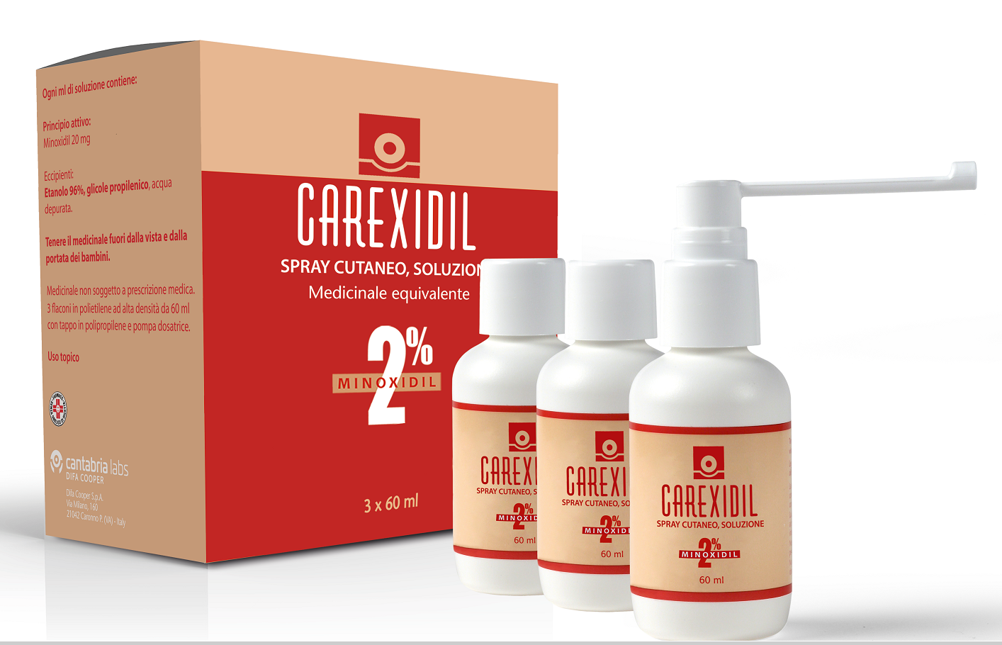 CAREXIDIL*3FL SOLUZ CUT 60ML2% - farmaidea24.com