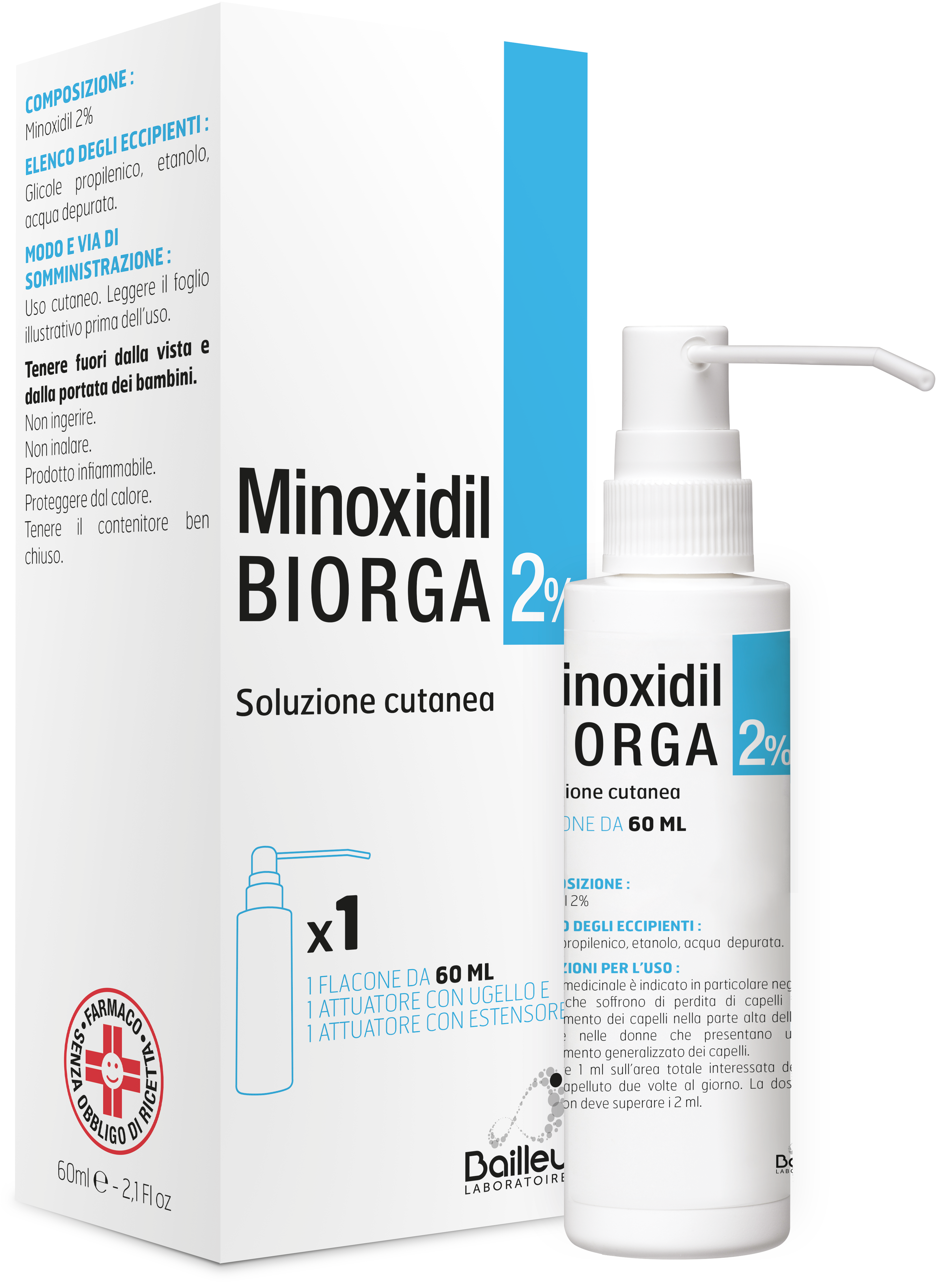 MINOXIDIL BIORGA*SOL CUT60ML2% - farmaidea24.com