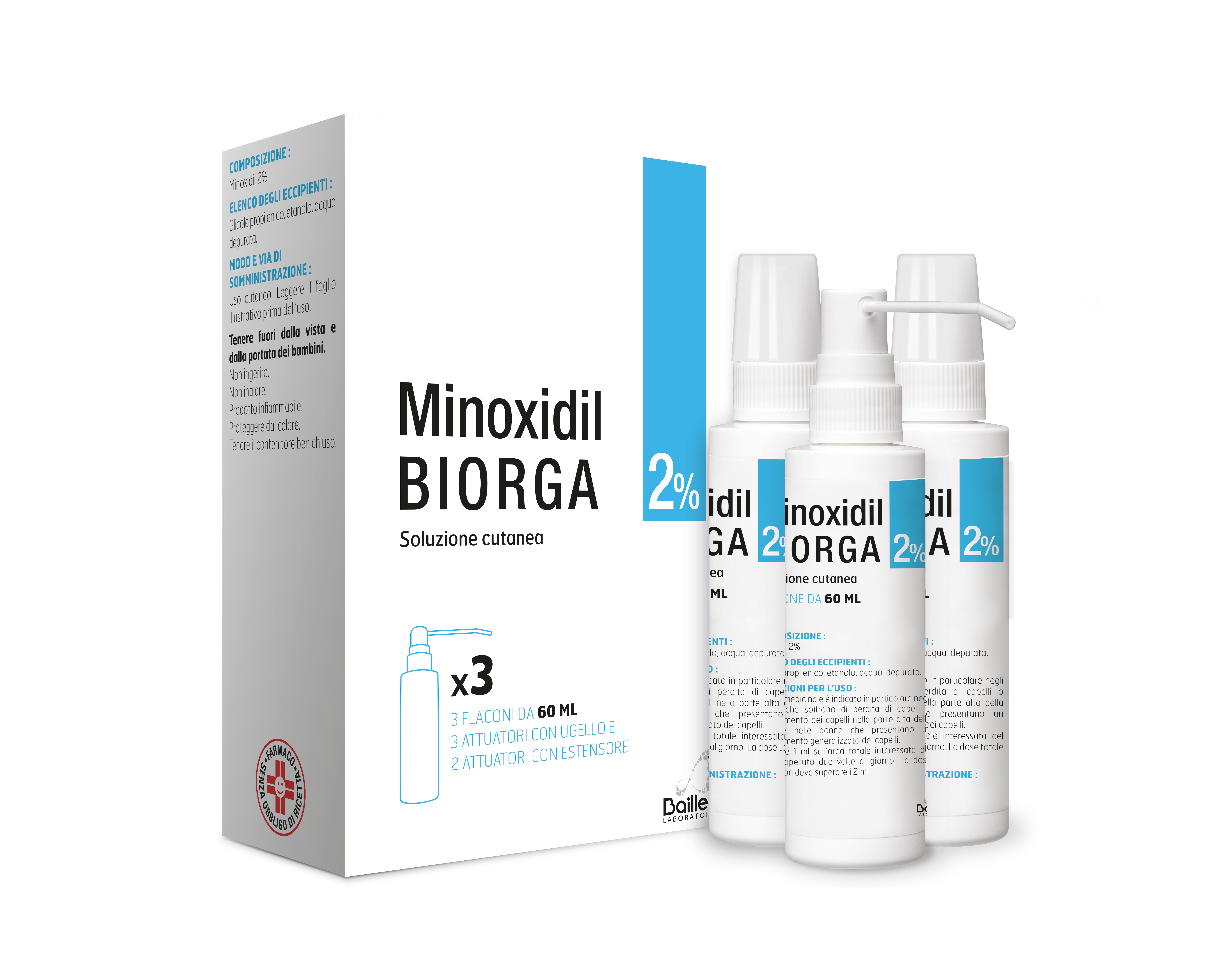 MINOXIDIL BIORGA*SOL CUT 3FL2% - farmaidea24.com