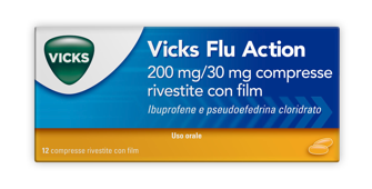 VICKS FLU ACTION*12CPR200+30MG - farmaidea24.com