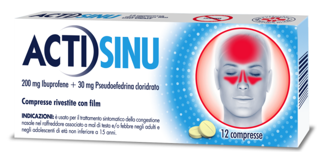 ACTISINU*12CPR 200MG+30MG - farmaidea24.com