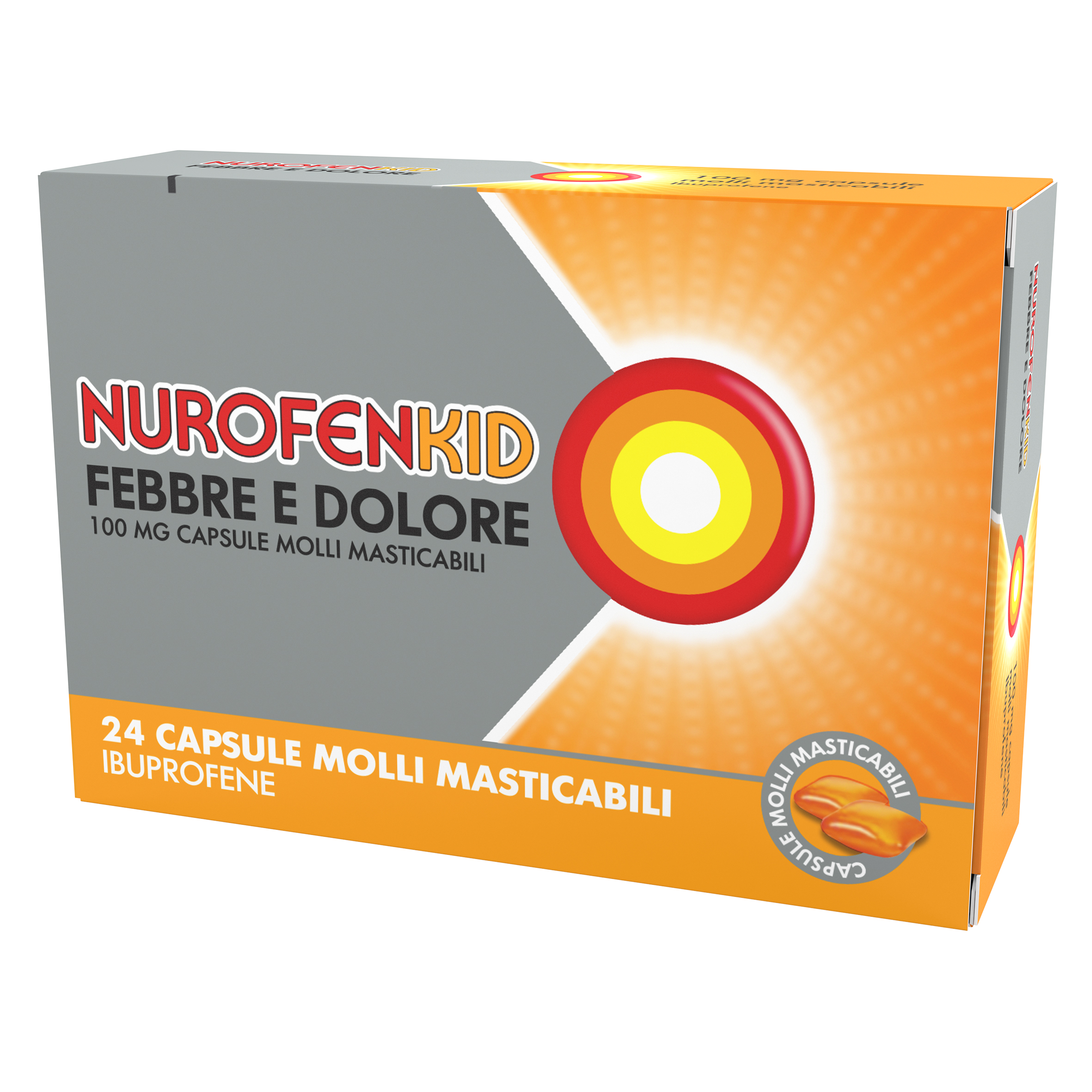 NUROFENKID FEBBRE D*24CPS100MG - farmaidea24.com