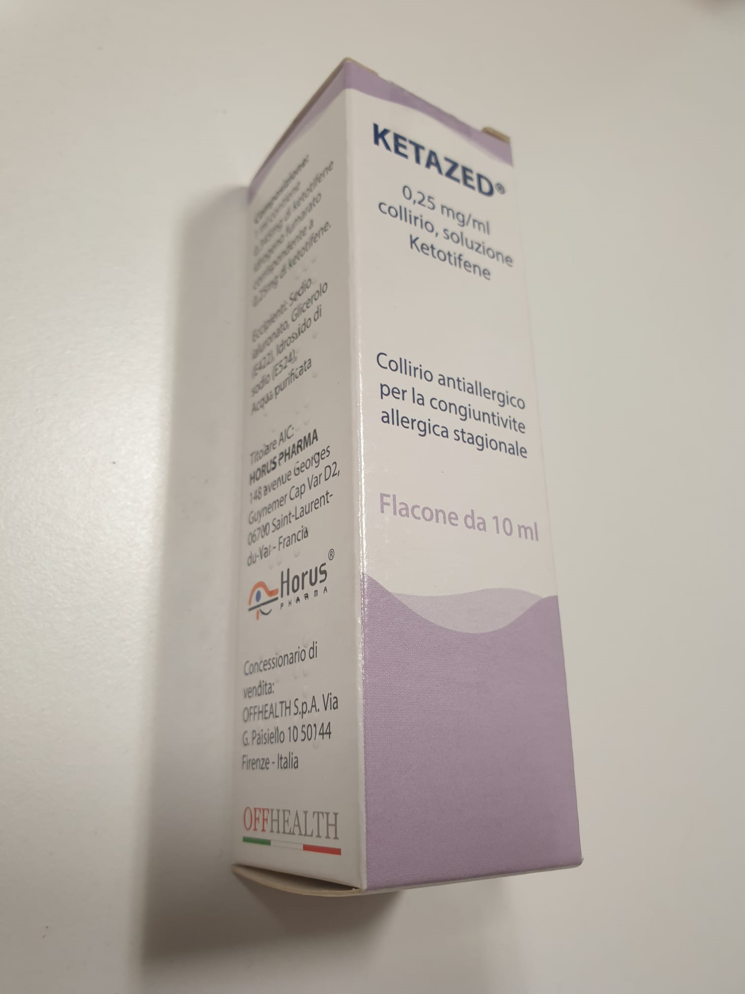 KETAZED*COLL 1FL 10ML0,25MG/ML - farmaidea24.com