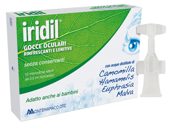 GOCCE OCULARI IRIDIL 10 AMPOLLE MONODOSE RICHIUDIBILI 0,5 ML - farmaidea24.com