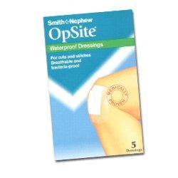 MEDICAZIONE POST OPERATORIA ADESIVA STERILE IN POLIURETANO SEMI PERMEABILE TRASPARENTE CON TAMPONE A BASSA ADERENZA OPSITE POST OP 6,5X5CM 5 PEZZI - farmaidea24.com