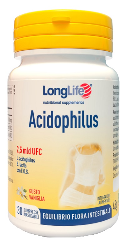LONGLIFE ACIDOPHILUS 30 COMPRESSE MASTICABILI - farmaidea24.com