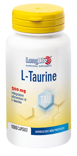 LONGLIFE L-TAURINE 500 MG 100 CAPSULE DI GELATINA DA 6,2 G - farmaidea24.com