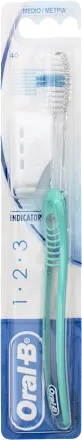 ORALB 123 INDICATOR SPAZZOLINO MANUALE SETOLE 35 MEDIE - farmaidea24.com