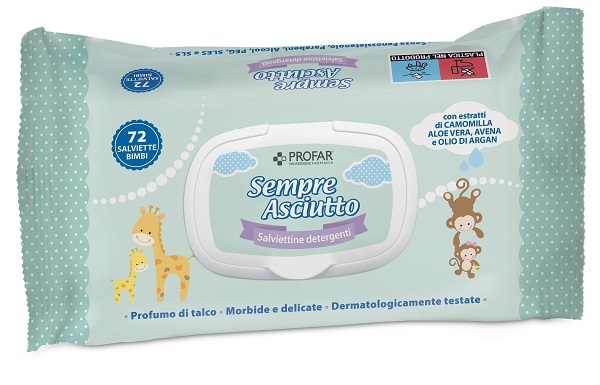 SALVIETTINE UMIDIFICATE SEMPRE ASCIUTTO 72 PEZZI PROFAR - farmaidea24.com