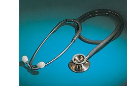 STETOFONENDOSCOPIO PROFESSIONAL CORPO IN ACCIAIO INOX 18/8, ARCHETTO BIAURICOLARE CROMATO CON DOPPIA MOLLA INTERNA - farmaidea24.com