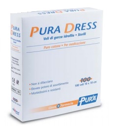 GARZA IDROFILA PURA DRESS 10X10CM 100 PEZZI - farmaidea24.com