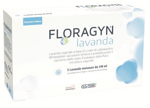 LAVANDA VAGINALE A BASE DI LATTOBACILLI LISATI FLORAGYN LAVANDA 140ML 5FLACONI - farmaidea24.com