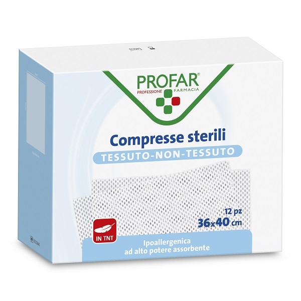 GARZA COMPRESSA TESSUTO NON TESSUTO 36X40 CM PROFAR - farmaidea24.com