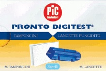 LANCETTE PUNGIDITO PIC DIGITEST GAUGE 28 25 PEZZI + 25 TAMPONCINI ASSORBENTI - farmaidea24.com