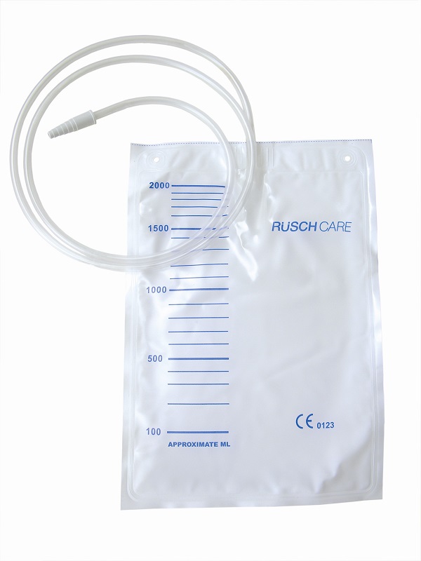 SACCA DI RACCOLTA URINA DA LETTO MONOUSO NON STERILE CAPACITA' 2000 ML CON TUBO DI RACCORDO LUNGHEZZA 90 CM DIAMETRO 5X7 MM VALVOLA DI NON RITORNO 1 GANCIO 30 PEZZI - farmaidea24.com