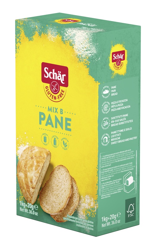 SCHAR MIX B PREPARATO PANE SENZA LATTOSIO 1 KG + 20 G - farmaidea24.com