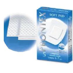 GARZA PRONTEX SOFT PAD COMPRESSA 5X7 CM 5 PEZZI - farmaidea24.com