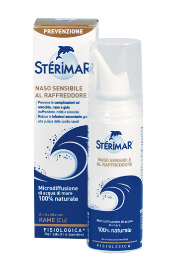 STERIMAR NASO SENSIBILE AL RAFFREDDORE ACQUA DI MARE SPRAY 100 ML - farmaidea24.com