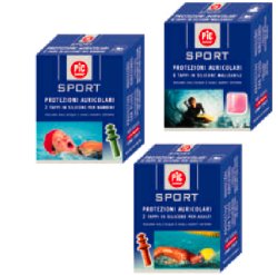 TAPPO AURICOLARE IN SILICONE PIC SPORT PER ADULTI 2 PEZZI - farmaidea24.com