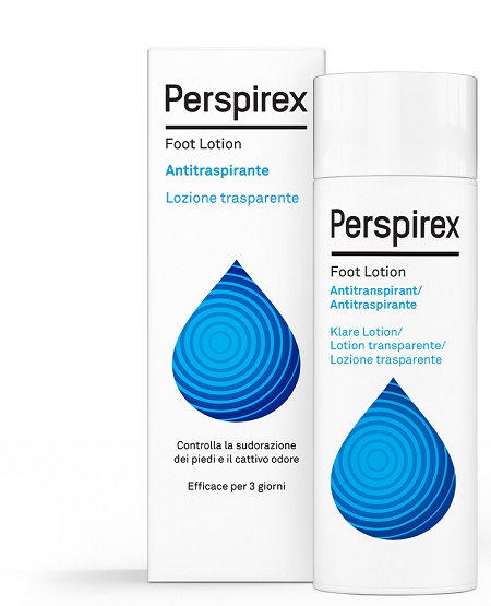 PERSPIREX FOOT LOTION ANTITRASPIRANTE LOZIONE TRASPARENTE SUDORAZIONE E CATTIVO ODORE PIEDI 100 ML - farmaidea24.com