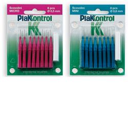 PLAKKONTROL SCOVOLINO MICRO 0,5 MM 8 PEZZI + MANICO - farmaidea24.com