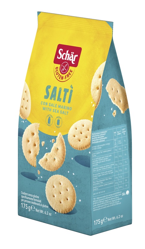 SCHAR SALTI' CRACKER CON SALE MARINO SENZA LATTOSIO 175 G - farmaidea24.com