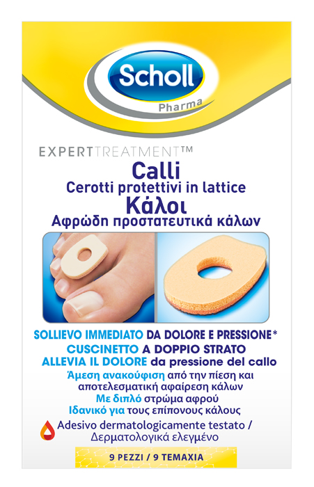 CEROTTO PROTETTIVO PER CALLI SCHOLL IN LATTICE 9 PEZZI - farmaidea24.com