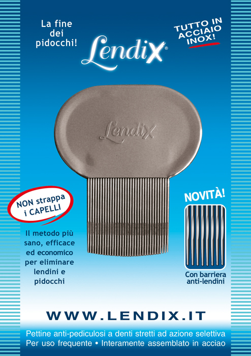 LENDIX PETTINE PREMIUM ANTIPIDOCCHI IN ACCIAIO - farmaidea24.com