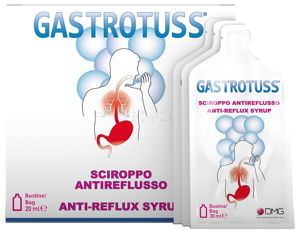 SCIROPPO ANTIREFLUSSO GASTROTUSS 25 BUSTINE MONODOSE 20 ML - farmaidea24.com