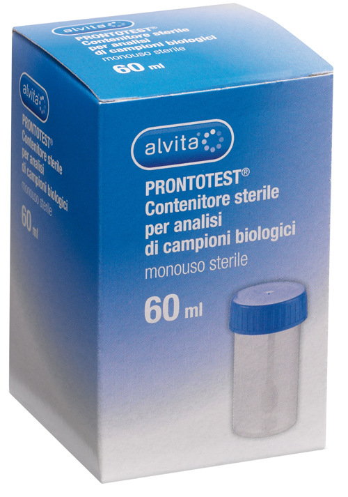 CONTENITORE ALVITA PRONTOTEST PER ANALISI DI CAMPIONI BIOLOGICI 60ML - farmaidea24.com