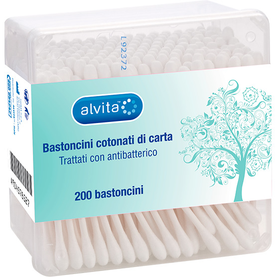 ALVITA BASTONCINI COTONATI DI CARTA 200 PEZZI - farmaidea24.com