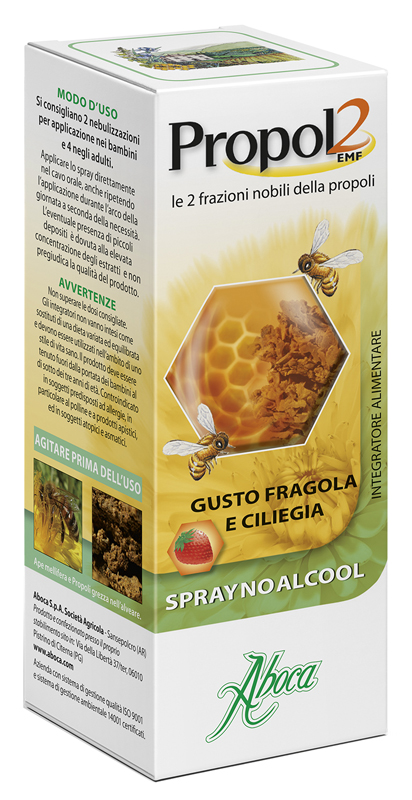 PROPOL2 EMF SPRAY NO ALCOOL FRAGOLA E CILIEGIA 30 ML - farmaidea24.com