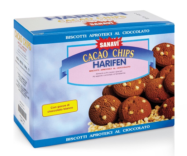 HARIFEN CHIPS CACAO BIANCO 150 G - farmaidea24.com