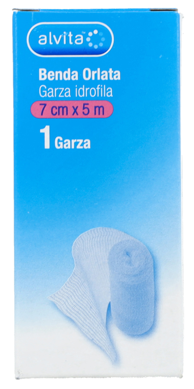 BENDA ORLATA GARZA IDROFILA ALVITA 7X500CM - farmaidea24.com