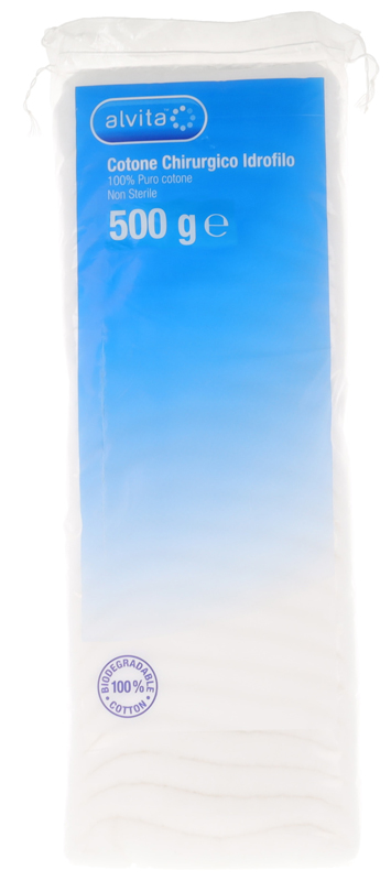 COTONE CHIRURGICO IDROFILO ALVITA 100% PURO COTONE 500 G - farmaidea24.com