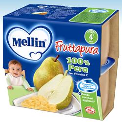 MELLIN FRUTTA PURA PERA 100 G 4 PEZZI - farmaidea24.com