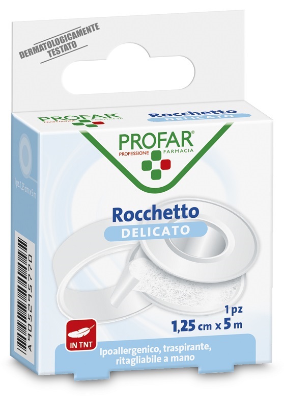 CEROTTO ROCCHETTO TESSUTO NON TESSUTO DELICATO CM 1,25X5 M PROFAR - farmaidea24.com