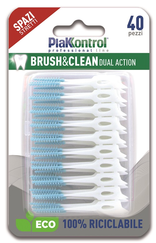 PLAKKONTROL BRUSH & CLEAN SCOVOLINI SPAZI STRETTI 40 PEZZI - farmaidea24.com