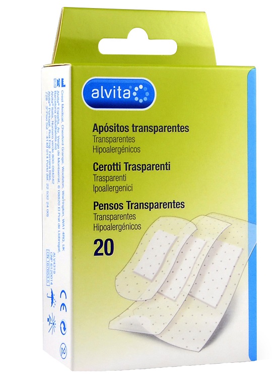 CEROTTO TRASPARENTE 20 PEZZI ALVITA - farmaidea24.com