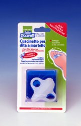 CUSCINETTO PER DITA A MARTELLO REALIZZATO IN GEL DI SILICONEBIANCO SEMITRASPARENTE SAGOMATA PER PROTEGGERE E DISTENDERE LE DITA CONTRATTE IGIENEPIEDE 2 PEZZI - farmaidea24.com