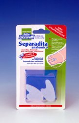 SEPARADITA ANATOMICO PER PIEDE REALIZZATO IN GEL DI SILICONE BIANCO SEMITRASPARENTE SAGOMATO IGIENEPIEDE 2 PEZZI - farmaidea24.com