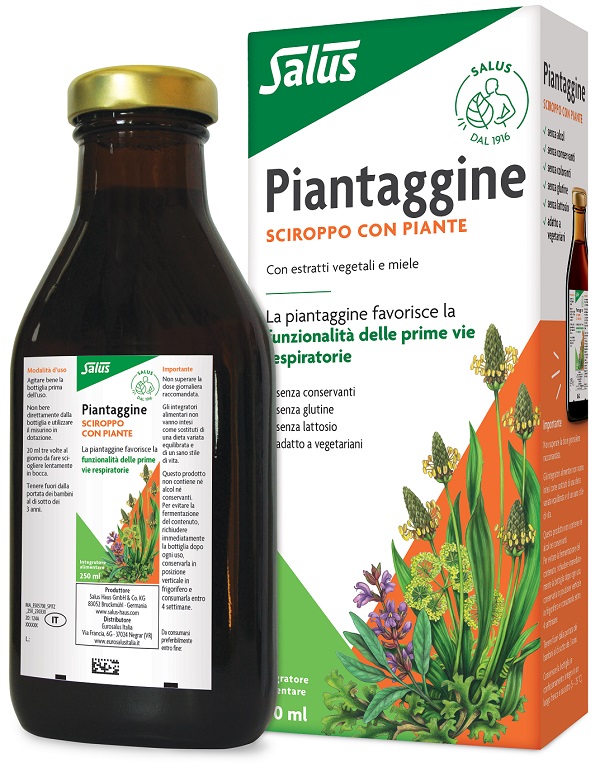 SALUS PIANTAGGINE SENZA ALCOL SENZA COLORANTI SENZA CONSERVANTI 250 ML - farmaidea24.com