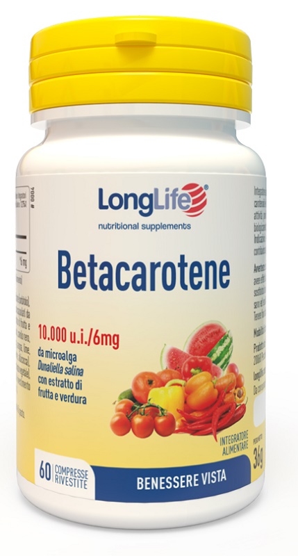 LONGLIFE BETACAROTENE 60 COMPRESSE - farmaidea24.com