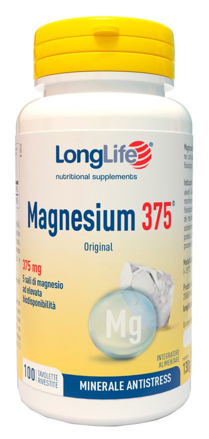 LONGLIFE MAGNESIUM 375 ORIGINAL 375 MG 100 TAVOLETTE - farmaidea24.com